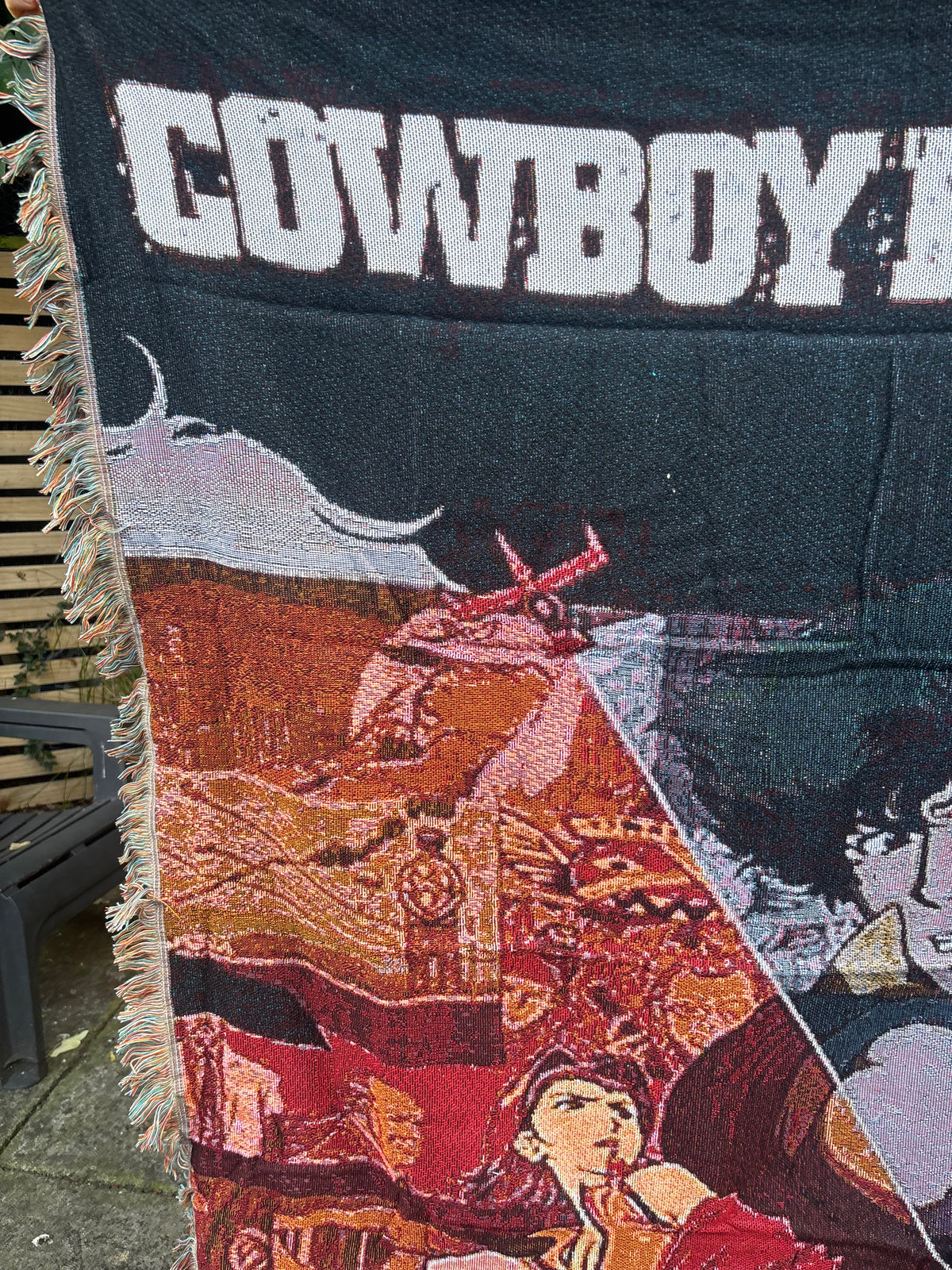 Space Cowboy Woven Blanket Tapestry