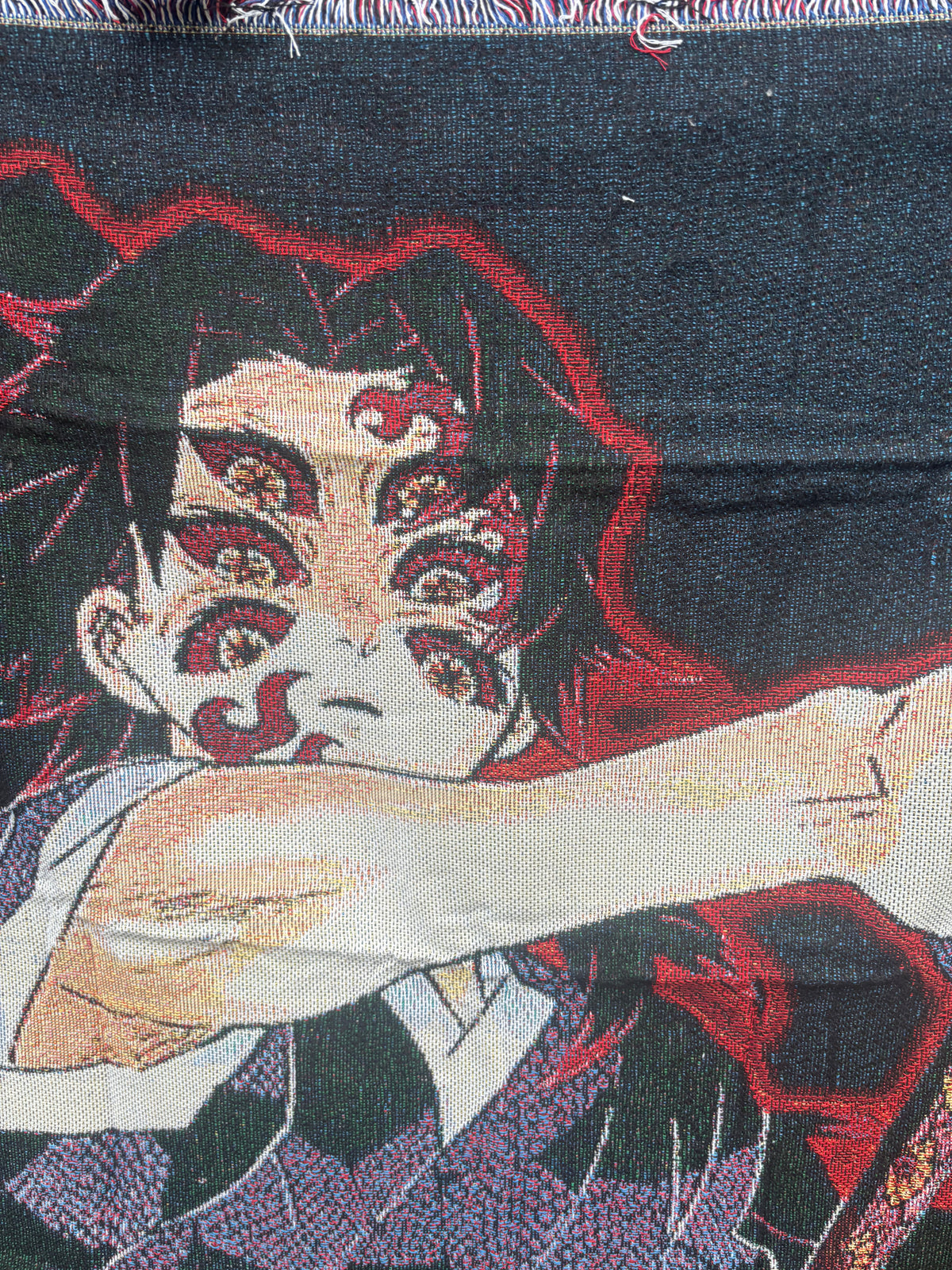 Demon 2 Woven Throw Blanket Tapestry
