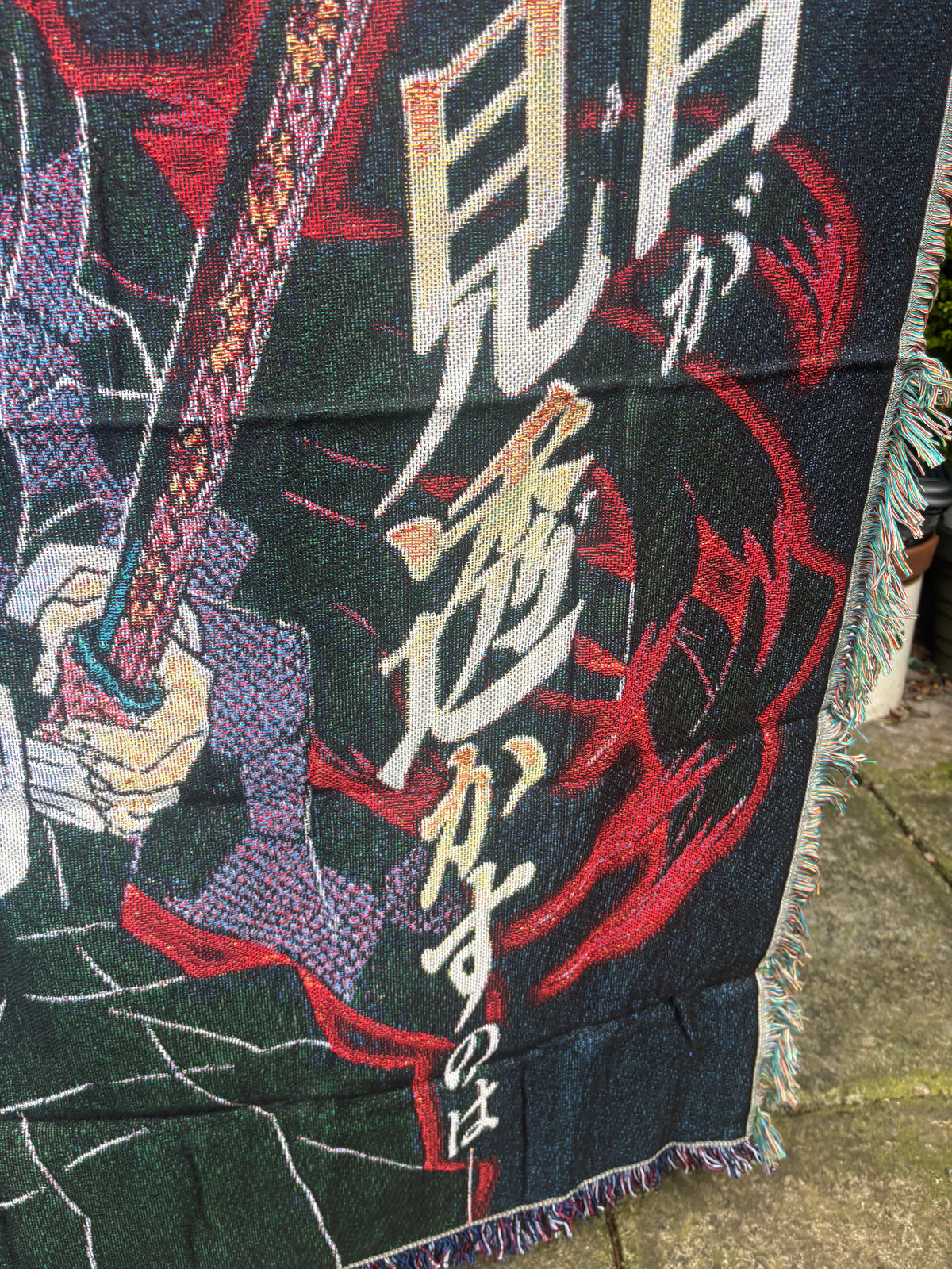 Demon 2 Woven Throw Blanket Tapestry