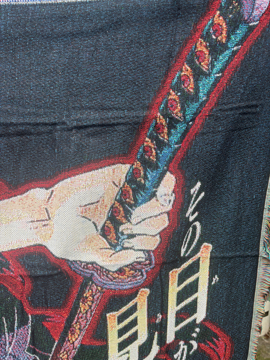 Demon 2 Woven Throw Blanket Tapestry