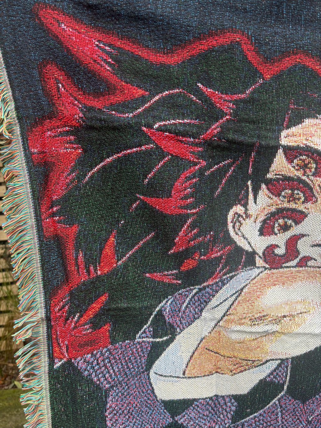 Demon 2 Woven Throw Blanket Tapestry