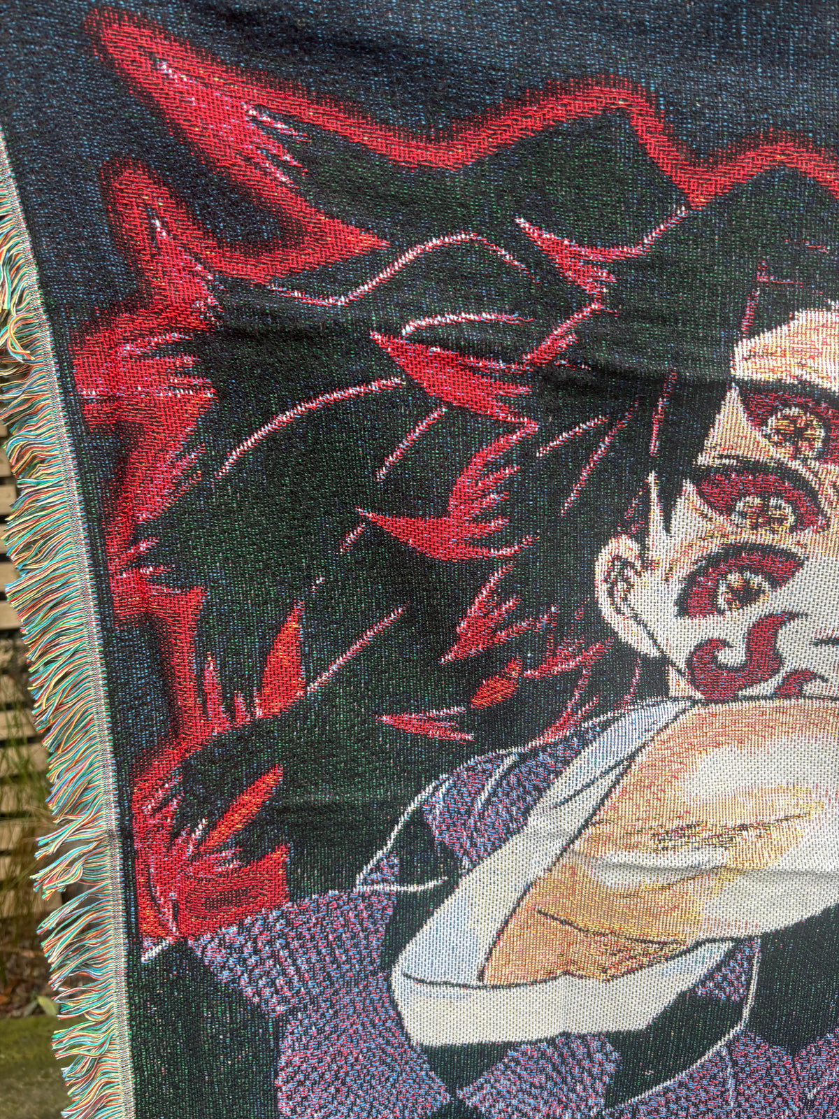 Demon 2 Woven Throw Blanket Tapestry